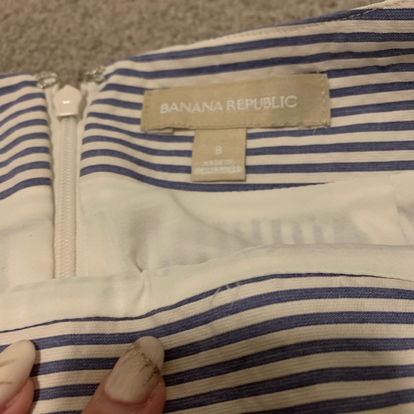 Pin Stripped Pencil Skirt - Picture 3 of 4